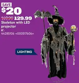 RONA 6'. Skeleton with LED projector offer