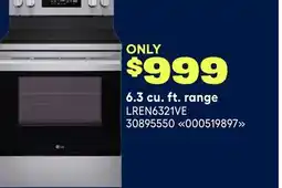 RONA 6,3 cu. ft. range offer