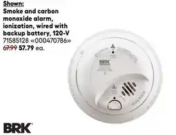 RONA All BRK smoke alarm, smoke and carbon monoxide combo alarms offer