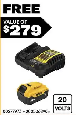 RONA DEWALT 20V MAX 5Ah Battery and Charger Kit offer