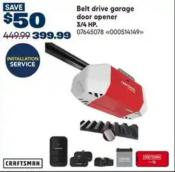 RONA Belt drive garage door opener offer