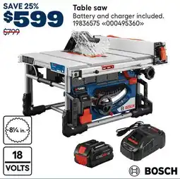 RONA Bosch Table saw offer