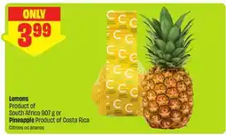 FreshCo Lemons Product of South Africa 907 g or Pineapple Product of Costa Rica offer