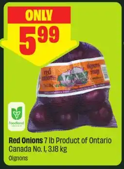 FreshCo Red Onions 7 lb Product of Ontario Canada No. 1 offer