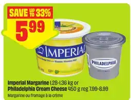FreshCo Imperial Margarine 1.28 - 1.36 kg or Philadelphia Cream Cheese 450 g offer