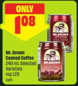 FreshCo Mr. Brown Canned Coffee 240 mL Selected Varieties offer