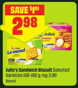 FreshCo Julie's Sandwich Biscuit Selected Varieties offer