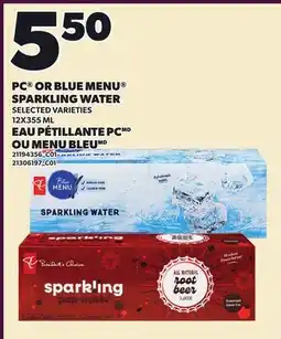 Independent Grocer PC OR BLUE MENU SPARKLING WATER offer