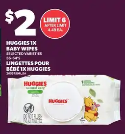 Independent Grocer HUGGIES 1X BABY WIPES, 56-64'S offer
