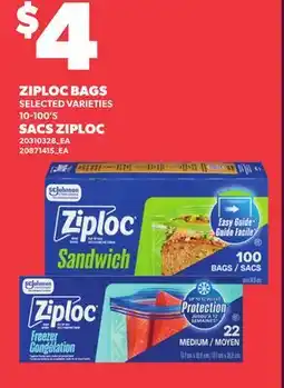 Independent Grocer ZIPLOC BAGS, 10-100'S offer