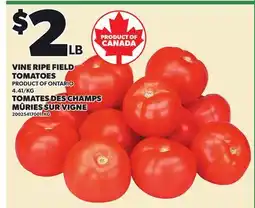 Independent Grocer VINE RIPE FIELD TOMATOES offer