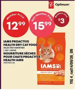 Independent Grocer IAMS PROACTIVE HEALTH DRY CAT FOOD offer