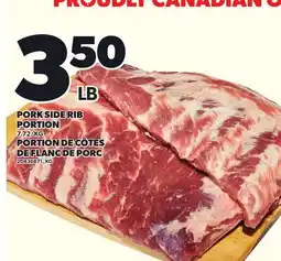 Independent Grocer PORK SIDE RIB PORTION offer