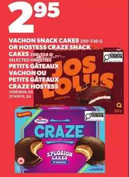 Independent Grocer VACHON SNACK CAKES, 250-336 G OR HOSTESS CRAZE SNACK CAKES, 200-324 G offer