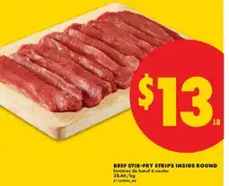 No Frills BEEF STIR-FRY STRIPS INSIDE ROUND offer
