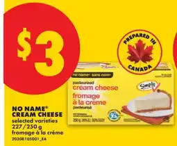 No Frills NO NAME CREAM CHEESE, 227/250 g offer