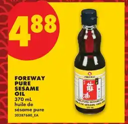 No Frills FOREWAY PURE SESAME OIL offer