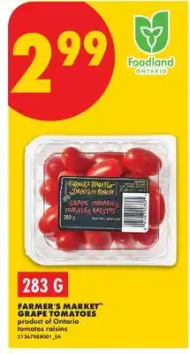 No Frills FARMER'S MARKET RED TOMATOES offer