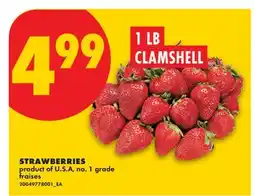 No Frills STRAWBERRIES, 1 LB CLAMSHELL offer