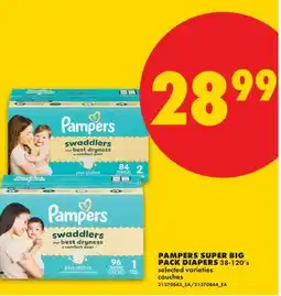 No Frills PAMPERS SUPER BIG PACK DIAPERS, 38-120's offer
