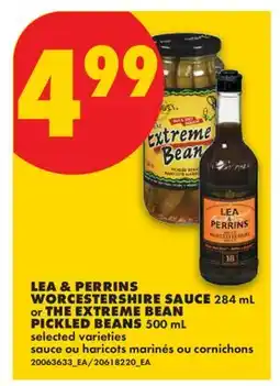 No Frills LEA & PERRINS WORCESTERSHIRE SAUCE 284 mL OR THE EXTREME BEAN PICKLED BEANS 500 mL offer