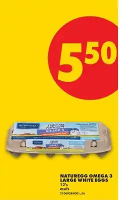 No Frills NATUREGG OMEGA 3 LARGE WHITE EGGS, 12's offer