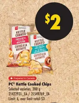 No Frills PC KETTLE COOKED CHIPS offer