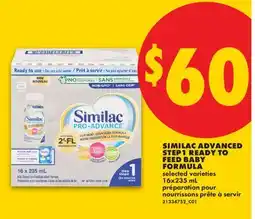 No Frills SIMILAC ADVANCED STEP 1 READY TO FEED BABY FORMULA offer