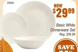 Oxford Mills Basic White Dinnerware Set offer