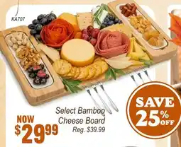 Oxford Mills Select Bamboo Cheese Board offer