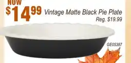 Oxford Mills Vintage Matte Black Pie Plate offer