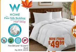 Oxford Mills works hard so you can rest easy Pure Silk Level 1 & Level 2 Duvet offer