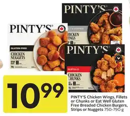 Sobeys Chicken Wings, Fillets or Chunks or Eat Well Gluten Free Breaded Chicken Burgers, Strips or Nuggets offer