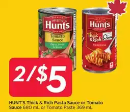 Sobeys Thick & Rich Pasta Sauce or Tomato Sauce 680 mL or Tomato Paste 369 mL offer