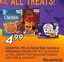 Sobeys Retail Size Cereal or Halloween Cereal, 295-437 g or Fall Seasonal Cookies, 260-396 g offer