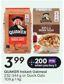 Sobeys Instant Oatmeal 232-344 g or Quick Oats 709 g-1 kg offer