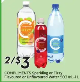 Sobeys COMPLIMENTS Sparkling or Fizzy Flavoured or Unflavoured Water offer