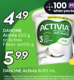 Sobeys Activia 650 g or Activia Fibre+ 4x100 g offer