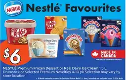 Sobeys Premium Frozen Dessert or Real Dairy Ice Cream 1.5 L, Drumstick or Selected Premium Novelties offer