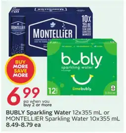 Sobeys Sparkling Water 12x355 mL or Sparkling Water 10x355 mL offer