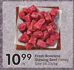 Sobeys Fresh Boneless Stewing Beef Family Size offer