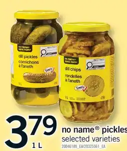 Fortinos NO NAME PICKLES offer
