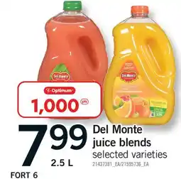 Fortinos DEL MONTE JUICE BLENDS offer