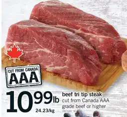 Fortinos BEEF TRI TIP STEAK offer