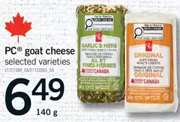 Fortinos PC GOAT CHEESE offer