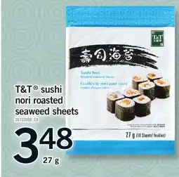 Fortinos T&T SUSHI NORI ROASTED SEAWEED SHEETS offer