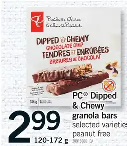 Fortinos PC DIPPED & CHEWY GRANOLA BARS offer