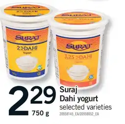 Fortinos SURAJ DAHI YOGURT offer