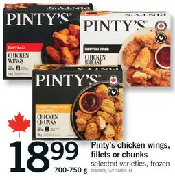 Fortinos PINTY'S CHICKEN WINGS, FILLETS OR CHUNKS offer