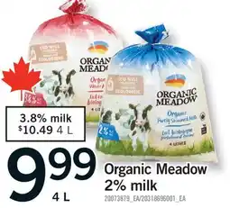 Fortinos ORGANIC MEADOW 2% MILK offer